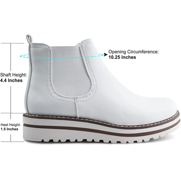 NWT - JABASIC Womens Chelsea Elastic Ankle Boots Waterproof Flat Boots -Size 8.5 - Picture 4 of 13